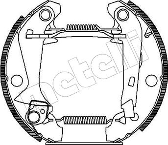 Metelli 51-0043 - Комплект тормозных колодок, барабанные autodnr.net