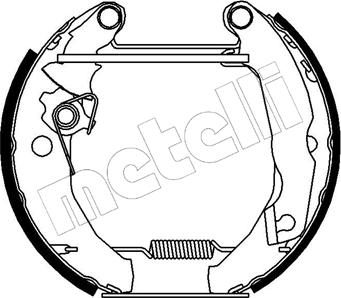 Metelli 51-0038 - Комплект гальм, барабанний механізм autocars.com.ua