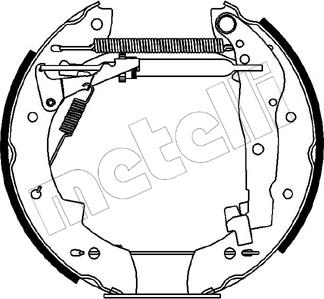 Metelli 51-0072 - Комплект тормозных колодок, барабанные autodnr.net