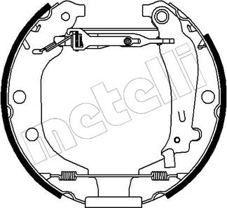 Metelli 51-0077 - Комплект тормозных колодок, барабанные avtokuzovplus.com.ua