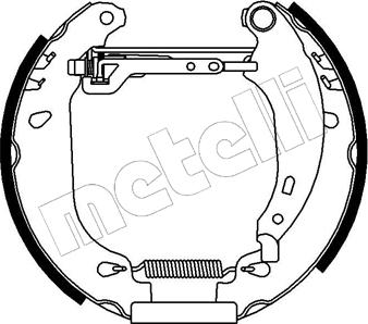 Metelli 51-0093 - Комплект гальм, барабанний механізм autocars.com.ua