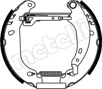 Metelli 51-0098 - Комплект тормозных колодок, барабанные autodnr.net