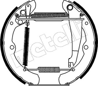 Metelli 51-0099 - Комплект тормозных колодок, барабанные avtokuzovplus.com.ua