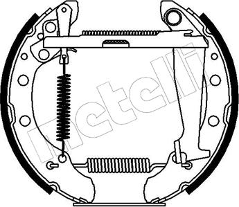 Metelli 51-0126 - Комплект тормозных колодок, барабанные autodnr.net