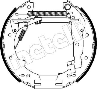 Metelli 51-0132 - Комплект тормозных колодок, барабанные autodnr.net