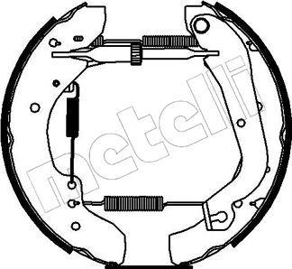 Metelli 51-0139 - Комплект тормозных колодок, барабанные autodnr.net