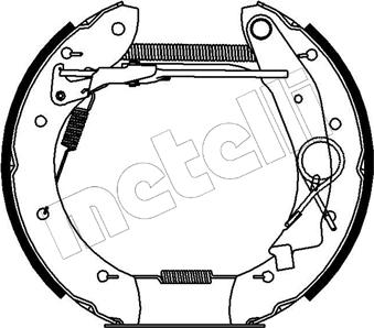 Metelli 51-0140 - Комплект тормозных колодок, барабанные avtokuzovplus.com.ua