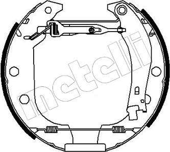 Metelli 51-0143 - Комплект тормозных колодок, барабанные autodnr.net