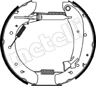 Metelli 51-0169 - Комплект тормозных колодок, барабанные avtokuzovplus.com.ua