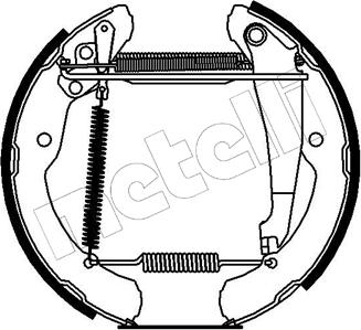 Metelli 51-0178 - Комплект тормозных колодок, барабанные avtokuzovplus.com.ua