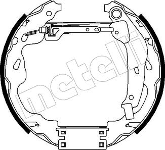 Metelli 51-0184 - Комплект гальм, барабанний механізм autocars.com.ua