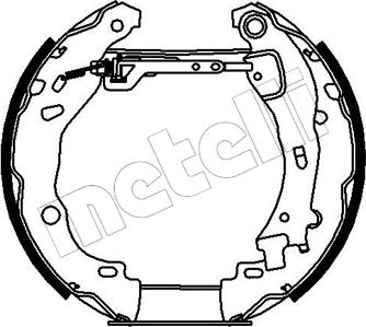 Metelli 51-0190 - Комплект гальм, барабанний механізм autocars.com.ua