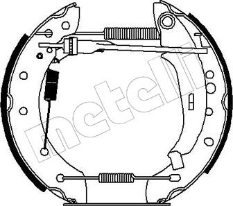 Metelli 51-0193 - Комплект тормозных колодок, барабанные avtokuzovplus.com.ua