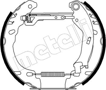 Metelli 51-0194 - Комплект гальм, барабанний механізм autocars.com.ua