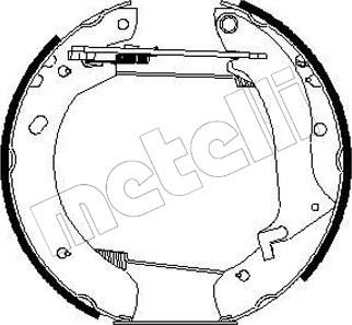 Metelli 51-0195 - Комплект тормозных колодок, барабанные avtokuzovplus.com.ua