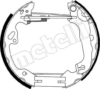 Metelli 51-0198 - Комплект гальм, барабанний механізм autocars.com.ua