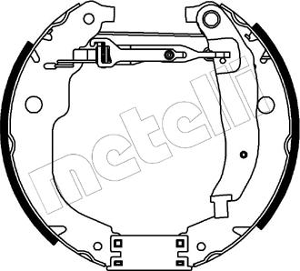 Metelli 51-0205 - Комплект тормозных колодок, барабанные avtokuzovplus.com.ua