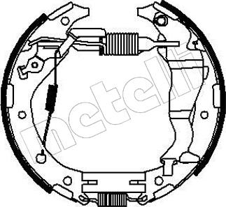 Metelli 51-0208 - Комплект тормозных колодок, барабанные avtokuzovplus.com.ua