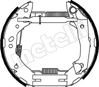 Metelli 51-0209 - Комплект тормозных колодок, барабанные avtokuzovplus.com.ua