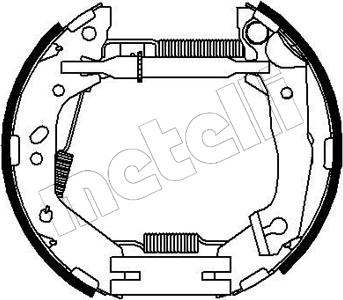 Metelli 51-0211 - Комплект тормозных колодок, барабанные avtokuzovplus.com.ua