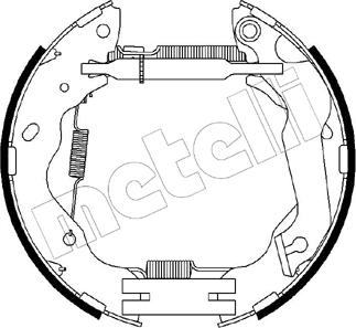 Metelli 51-0212 - Комплект тормозных колодок, барабанные avtokuzovplus.com.ua