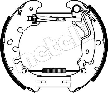 Metelli 51-0219 - Комплект тормозных колодок, барабанные avtokuzovplus.com.ua