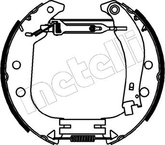 Metelli 51-0232 - Комплект гальм, барабанний механізм autocars.com.ua