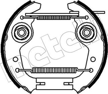 Metelli 51-0239 - Комплект тормозных колодок, барабанные avtokuzovplus.com.ua