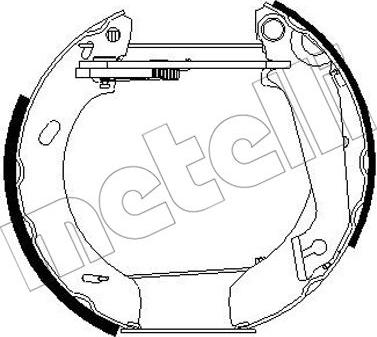 Metelli 51-0264 - Комплект гальм, барабанний механізм autocars.com.ua