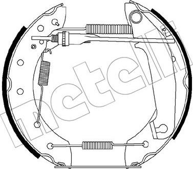 Metelli 51-0252 - Комплект гальм, барабанний механізм autocars.com.ua