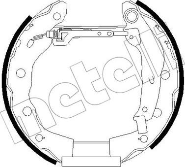 Metelli 51-0258 - Комплект тормозных колодок, барабанные autodnr.net