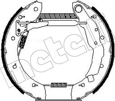 Metelli 51-0259 - Комплект тормозных колодок, барабанные avtokuzovplus.com.ua