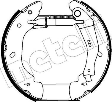 Metelli 51-0272 - Комплект тормозных колодок, барабанные avtokuzovplus.com.ua