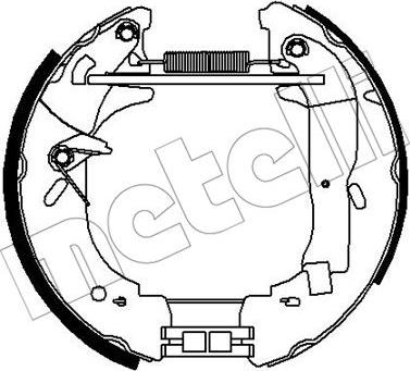 Metelli 51-0302 - Комплект тормозных колодок, барабанные avtokuzovplus.com.ua