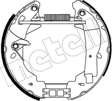 Metelli 51-0308 - Комплект гальм, барабанний механізм autocars.com.ua