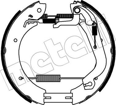 Metelli 51-0335 - Комплект тормозных колодок, барабанные autodnr.net