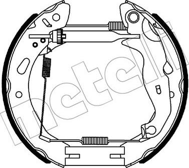 Metelli 51-0343 - Комплект тормозных колодок, барабанные avtokuzovplus.com.ua