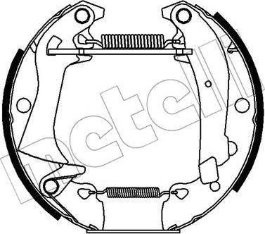 Metelli 51-0383 - Комплект тормозных колодок, барабанные avtokuzovplus.com.ua