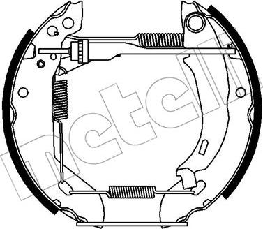 Metelli 51-0392 - Комплект тормозных колодок, барабанные autodnr.net