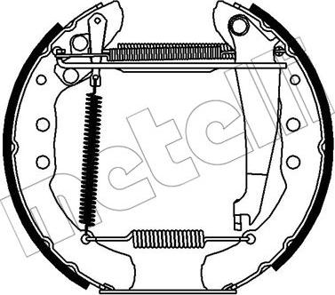 Metelli 51-0419 - Комплект тормозных колодок, барабанные autodnr.net