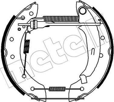 Metelli 51-0422 - Комплект тормозных колодок, барабанные autodnr.net