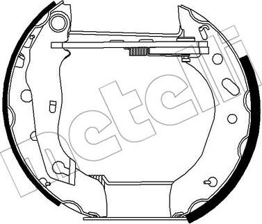 Metelli 51-0425 - Комплект тормозных колодок, барабанные avtokuzovplus.com.ua