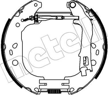 Metelli 51-0436 - Комплект тормозных колодок, барабанные avtokuzovplus.com.ua