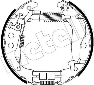 Metelli 51-0447 - Комплект гальм, барабанний механізм autocars.com.ua