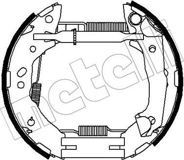 Metelli 51-0452 - Комплект тормозных колодок, барабанные autodnr.net