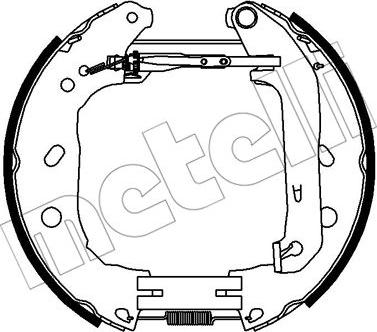 Metelli 51-0455 - Комплект тормозных колодок, барабанные autodnr.net