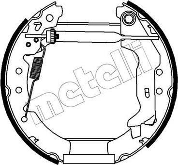 Metelli 51-0487 - Комплект гальм, барабанний механізм autocars.com.ua