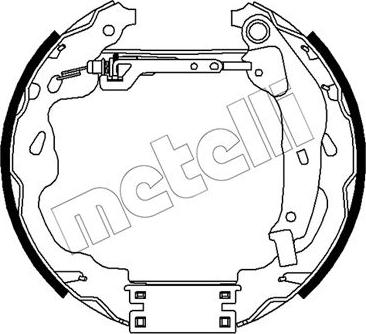 Metelli 51-0488 - Комплект тормозных колодок, барабанные autodnr.net