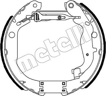 Metelli 51-0491 - Комплект гальм, барабанний механізм autocars.com.ua