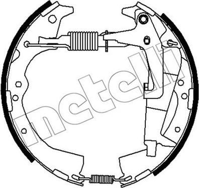 Metelli 51-0499 - Комплект тормозных колодок, барабанные autodnr.net